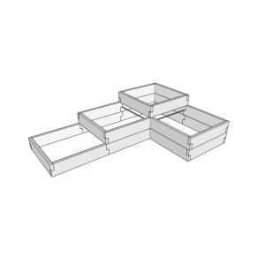 Betoninė daržo pakelta lysvė – Travertino raštas