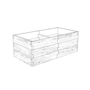 Betoninė daržo pakelta lysvė – Travertino raštas